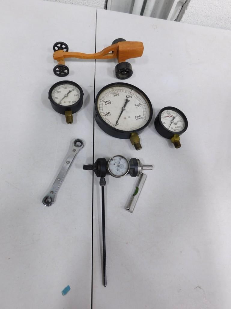 Lot of assorted Gauges, tools, Toy Car (1 of 5)
