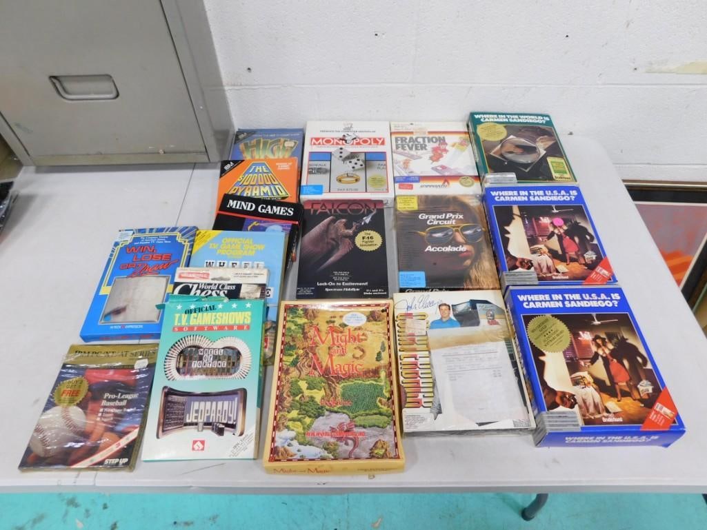 Vintage Computer Games with original Boxes including Where in the World is Carmen Sandiego, Monopoly (1 of 5)