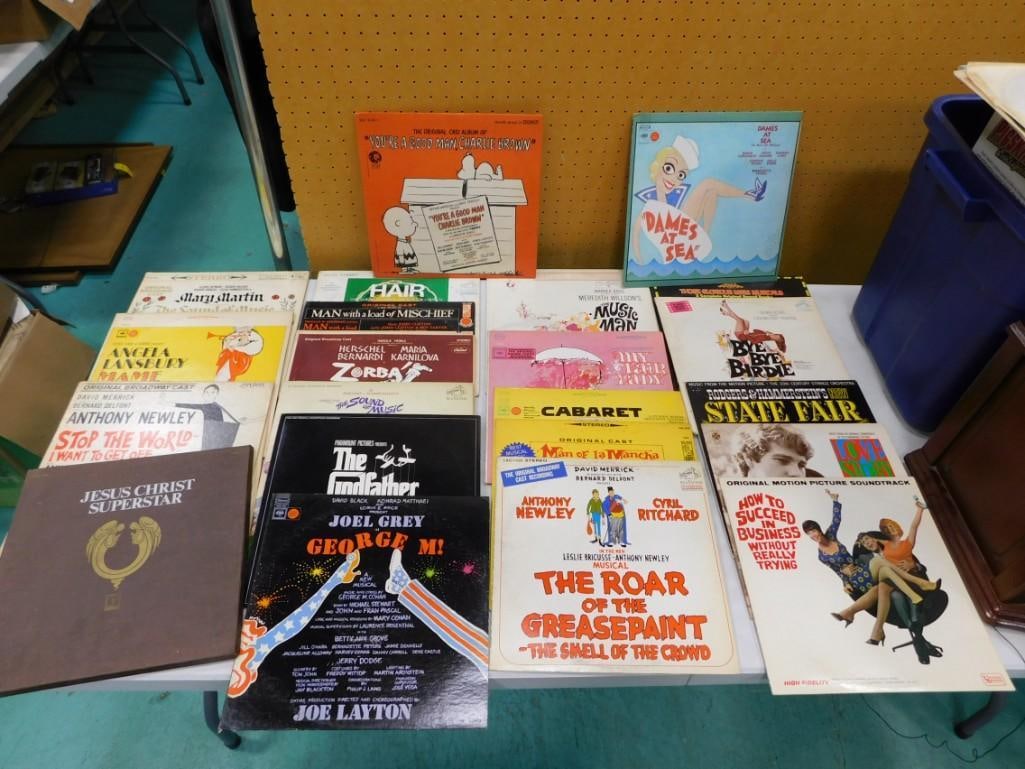 Vinyl Record Album Lot including Charlie Brown/Peanuts, Godfather, Jesus Christ Superstar, Musicals, (1 of 10)