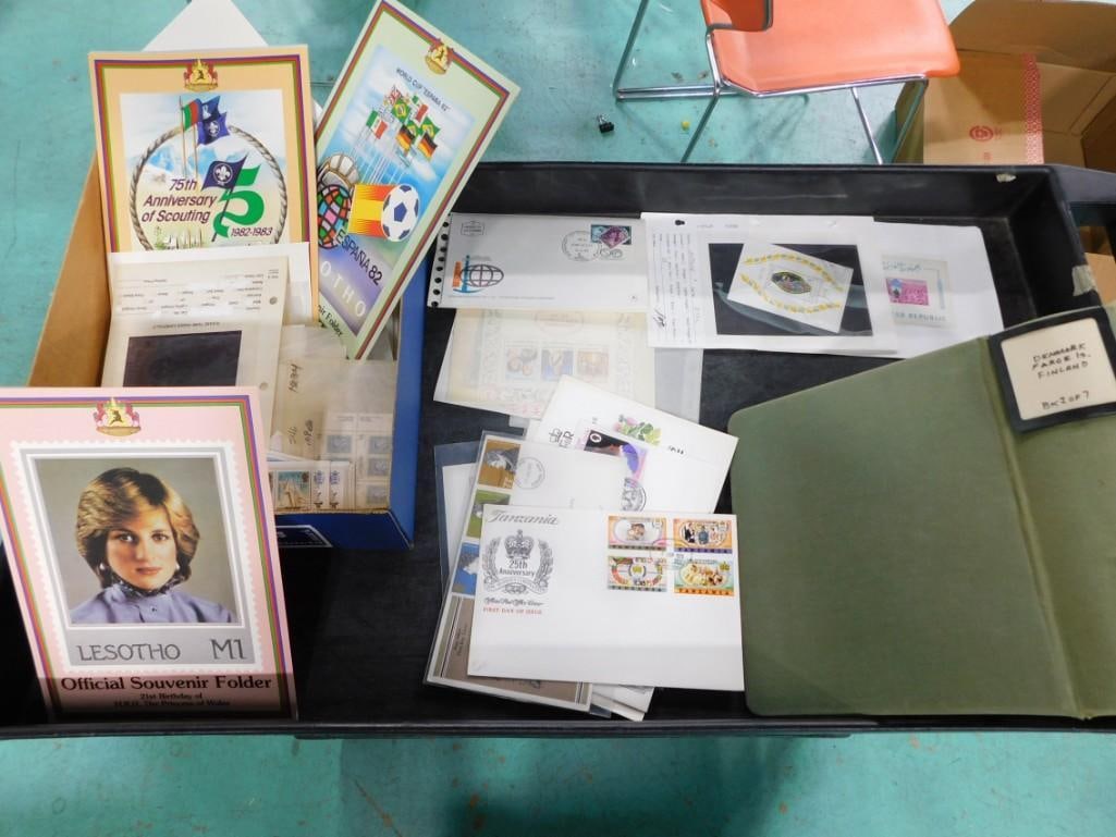 Large Lot of Stamps and Ephemera incl Princess Diana Souvenir Folder, etc (1 of 16)