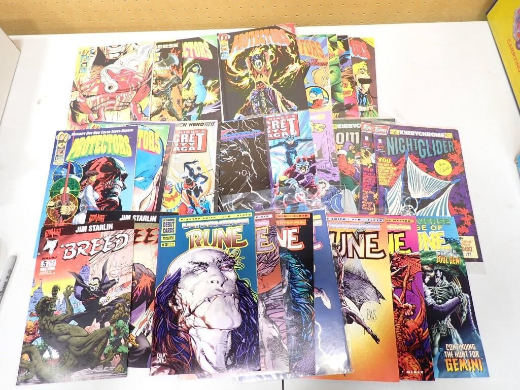 Assorted Comic Book lot including Breed, Rune, Protectors, Night Glider, etc. (1 of 14)