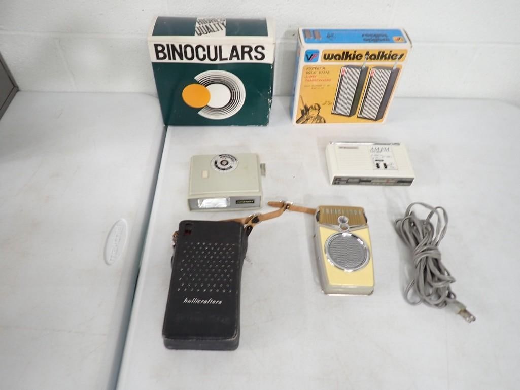 Vintage Electronics Lot etc. including Walkie Talkies, Binoculars, Transister Radios, etc. (1 of 14)