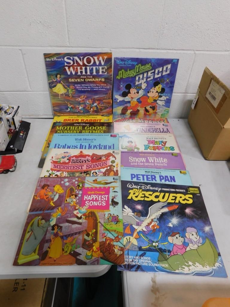 13 Vinyl Records incl Walt Disney's Brer Rabbit, Walt Disney The Rescuers, Mickey Mouse Disco: 13 Vinyl Records incl Walt Disney's Brer Rabbit, Walt Disney The Rescuers, Mickey Mouse Disco, Walt Disney Happiest Songs, Walt Disney's Mary Poppins, Walt Disney's Babes in Toyland, Walt 