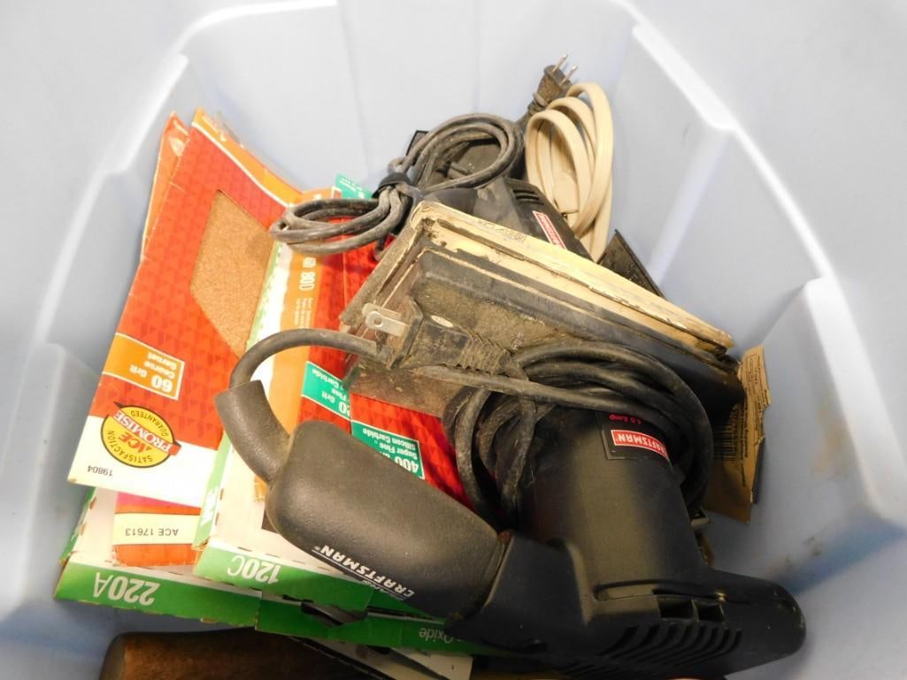 Craftsman Electric Sanders, some sandpaper and other misc. tools (1 of 8)