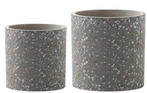 Lot of 9 Winnifred Confetti Terrazzo 2-Piece Cement Pot Planter Set: Lot of 9 Winnifred Confetti Terrazzo 2-Piece Cement Pot Planter Set - should look similar to the first picture.