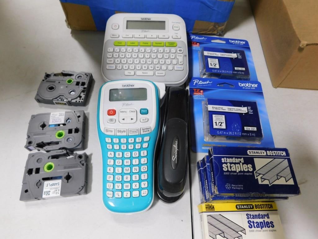 Office Lot incl Label Makers, Staples, P-Touch Label Tape, etc (1 of 8)