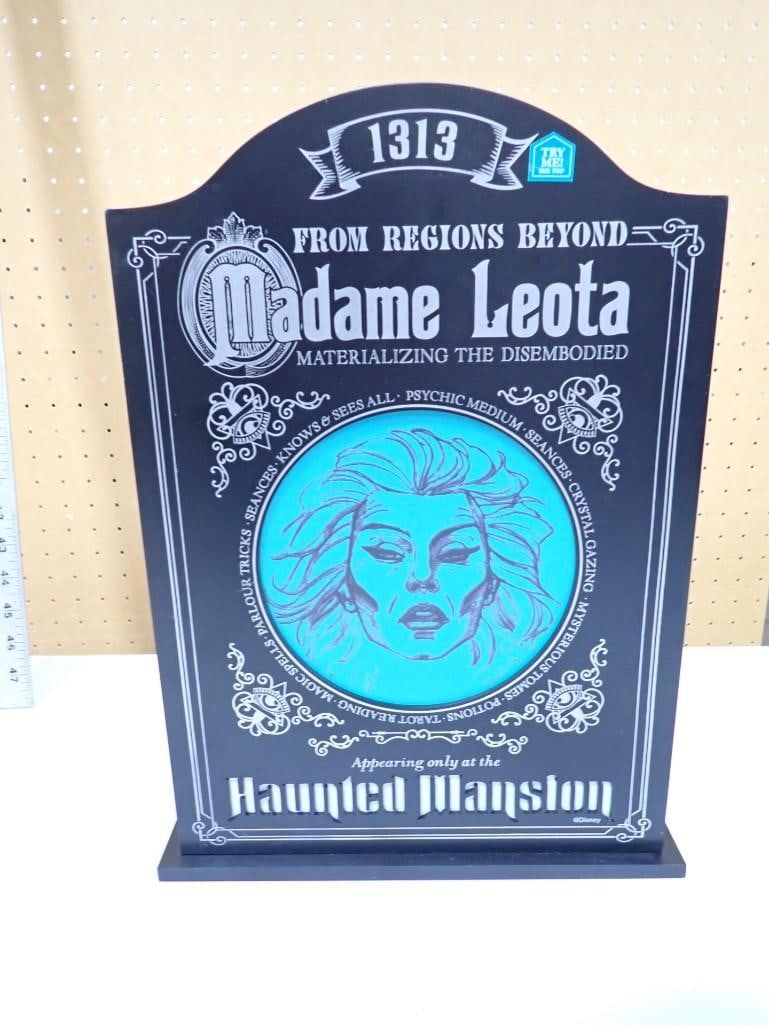 Madame Leota Disney Haunted Mansion Lighted Sign Halloween Decoration Works: Madame Leota Disney Haunted Mansion Lighted Sign Halloween Decoration Works