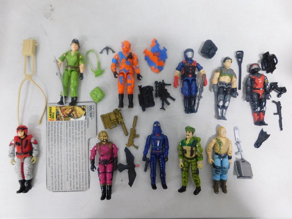 10 Vtg 1980s Hasbro GI Joe Lady Jayne, Alley Viper, Buzzer, Etc 3.75" Figures Lot: 10 Vintage 1980s Hasbro GI Joe Lady Jayne, Alley Viper, Buzzer, Etc 3.75" Figures Lot. Includes: Lady Jayne, Voltar, Hooded Cobra Commander, etc. Figures have paint wear but are clean, "O"