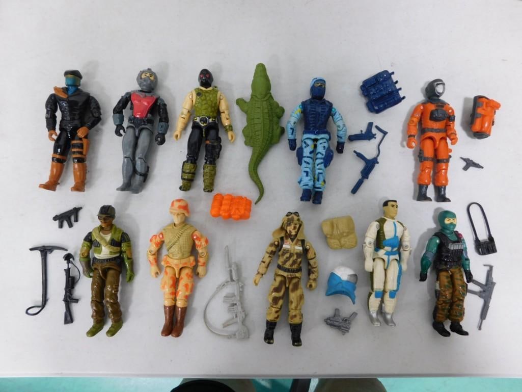 10 Vtg 1980s Hasbro GI Joe Beach Head, Crock Master, Etc 3.75" Figures Lot: 10 Vintage 1980s Hasbro GI Joe Beach Head, Crock Master, Etc 3.75" Figures Lot. Includes: Beach Head, Shockwave, Croc Master, etc. Figures have paint wear but are clean with good joints. Most incl