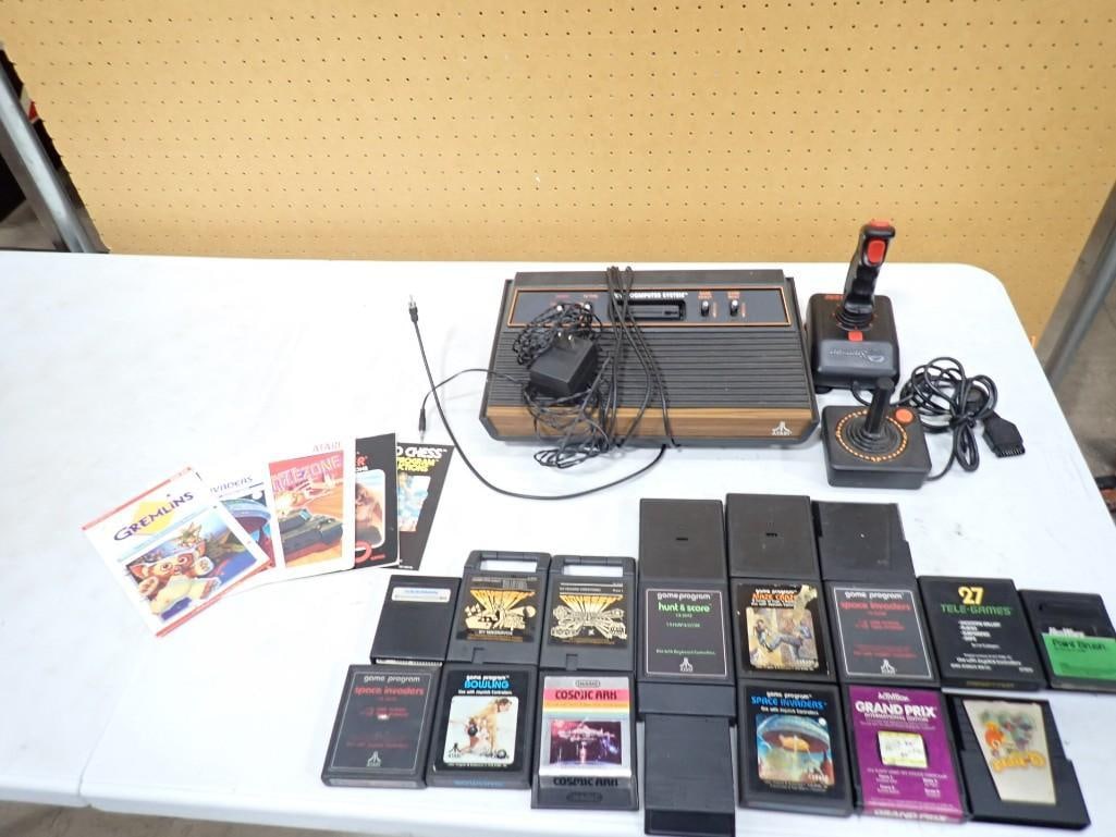 Atari 2600 VCS Video Game System with Games, Controllers, Power Cord, Manuals, etc. (1 of 11)
