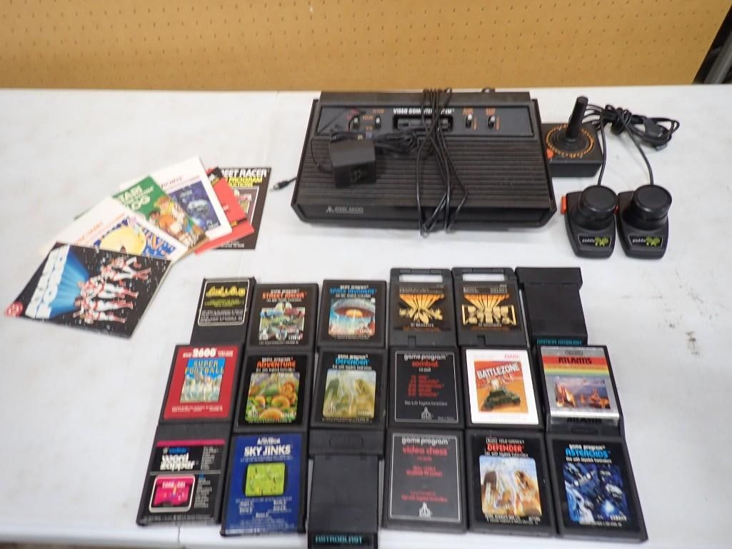 Atari 2600 VCS Video Game System with Games, Controllers, Power Cord, Manuals, etc. (1 of 9)