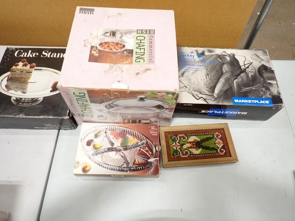 New in Box Items incl Cake Stand, Chafing Dish, etc (1 of 9)