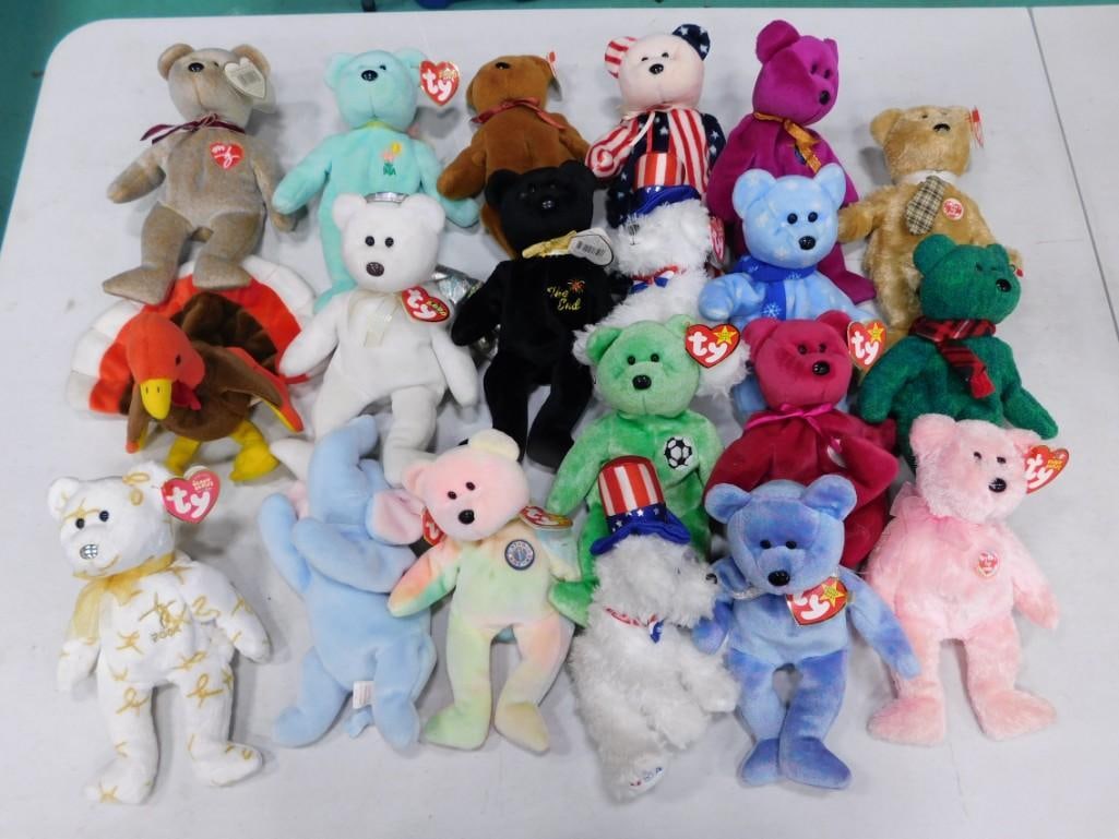 20 Ty Beanie Babies Most with Tags: Lot of 20 Ty Beanie Babies Most with Tags