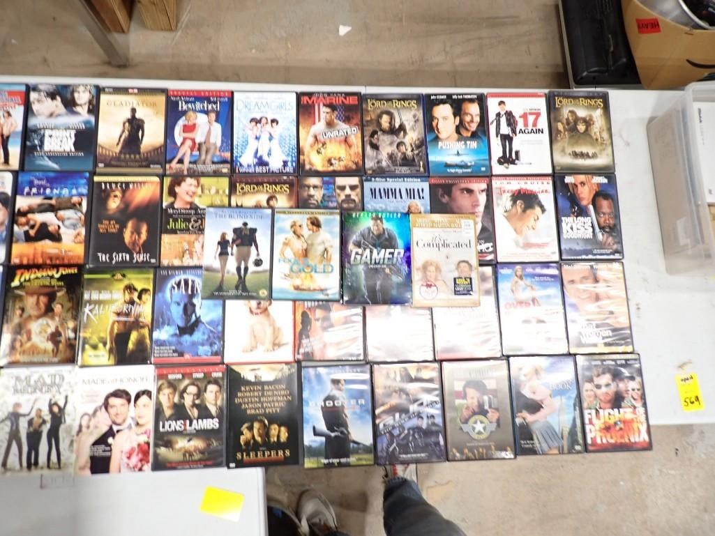 Lot of DVDs incl Gamer, GI Joe, Mamma Mia, Gamer Unleash Him, Fool's Gold,: Lot of DVDs incl Gamer, GI Joe, Mamma Mia, Gamer Unleash Him, Fool's Gold, The Long Kiss Goodnight, It's Complicated, and many more. These are used/opened