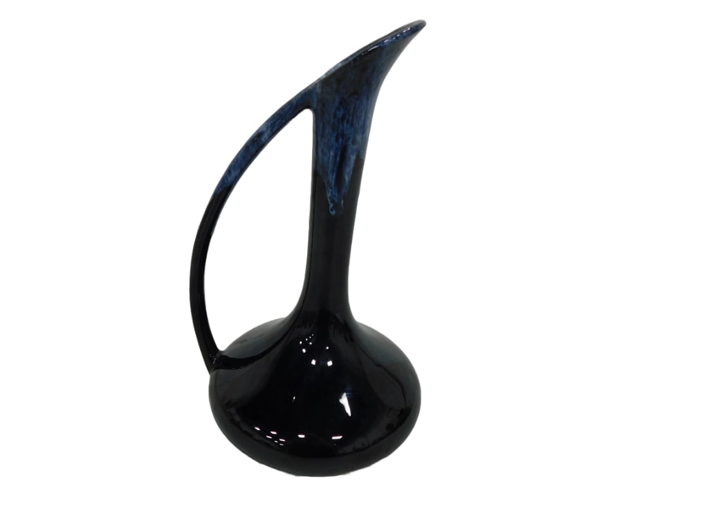 Anna Van Briggle Pottery Mid Century Pitcher with Drip Glaze (1 of 4)