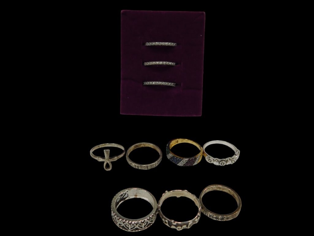 10 Sterling Silver .925 Rings Various Sizes (1 of 6)
