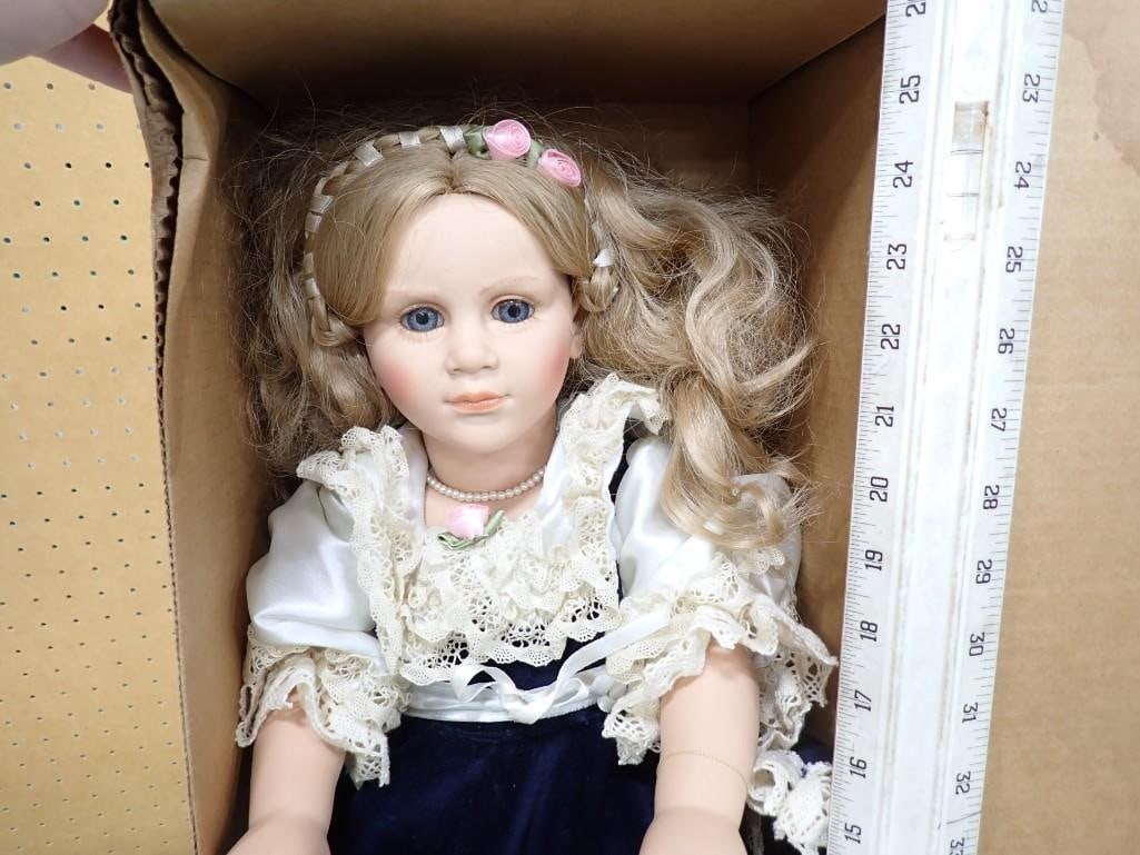 Fiba Porcelain Doll 4808 #4 Height: 26" with original box (1 of 12)