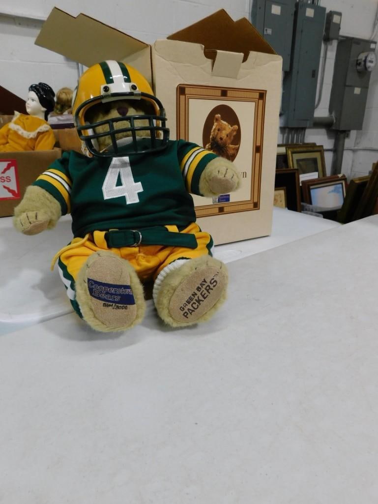Cooperstown Bear Green Bay Packers Football Plush: Cooperstown Bear Green Bay Packers Football Plush