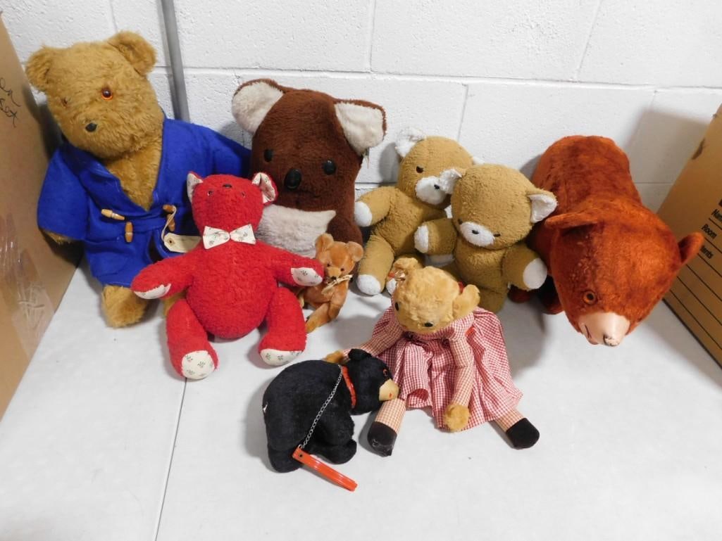 Lot of 9 Old Teddy Bears (1 of 13)