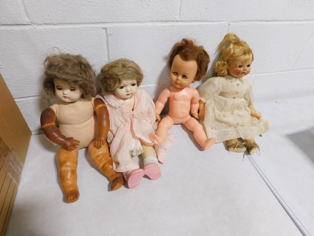 Lot of 4 Antique or Vintage Dolls incl Alexander, Ideal, etc (1 of 10)