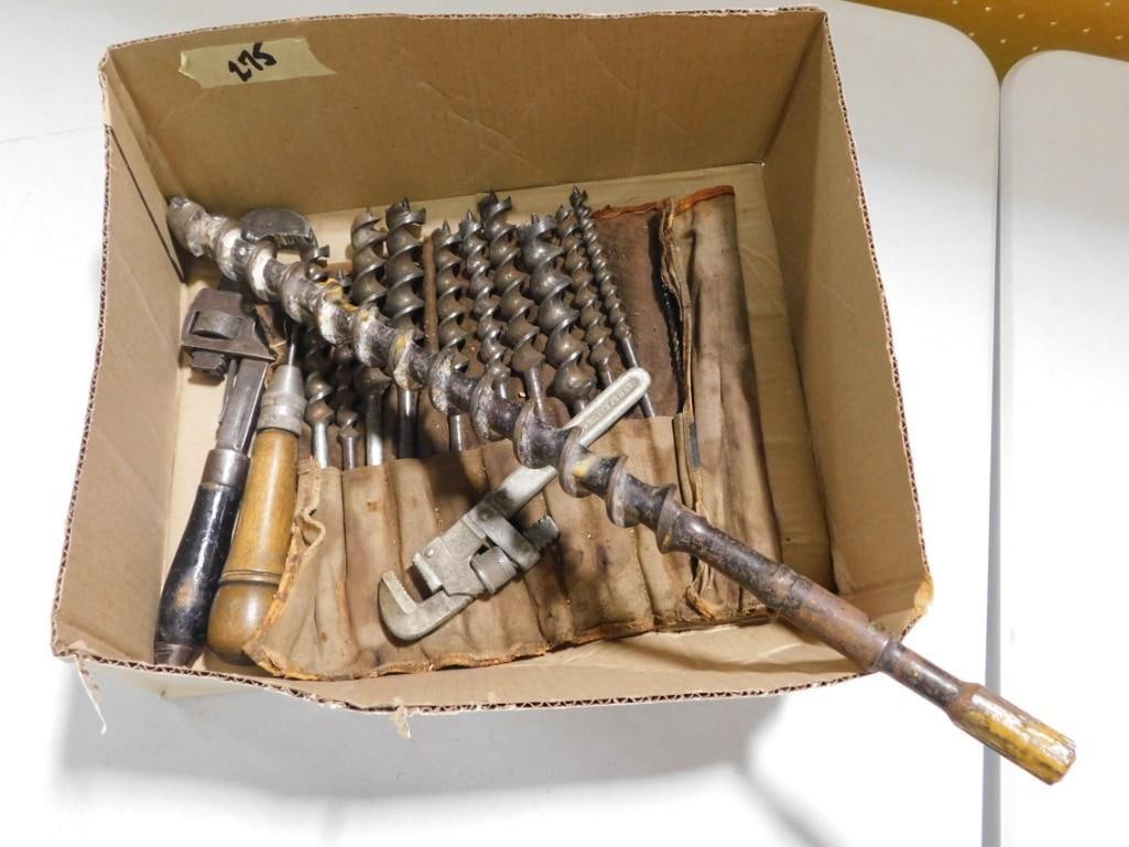 Lot of Antique Tools incl Wood Drill Bits (1 of 5)