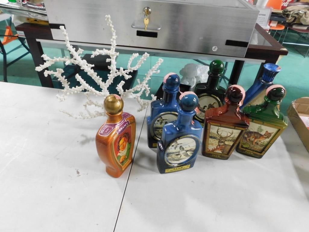 Coral Reef Sculpture and Empty Jim Beam Bottles: Coral Reef Sculpture and Empty Jim Beam Bottles