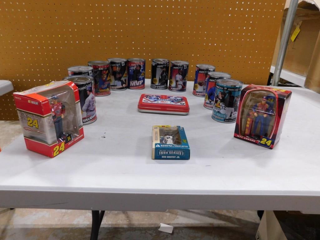 Sports Lot including Pinnacle Cans with Baseball Cards - Sealed, Nascar Jeff Gordon, etc (1 of 5)