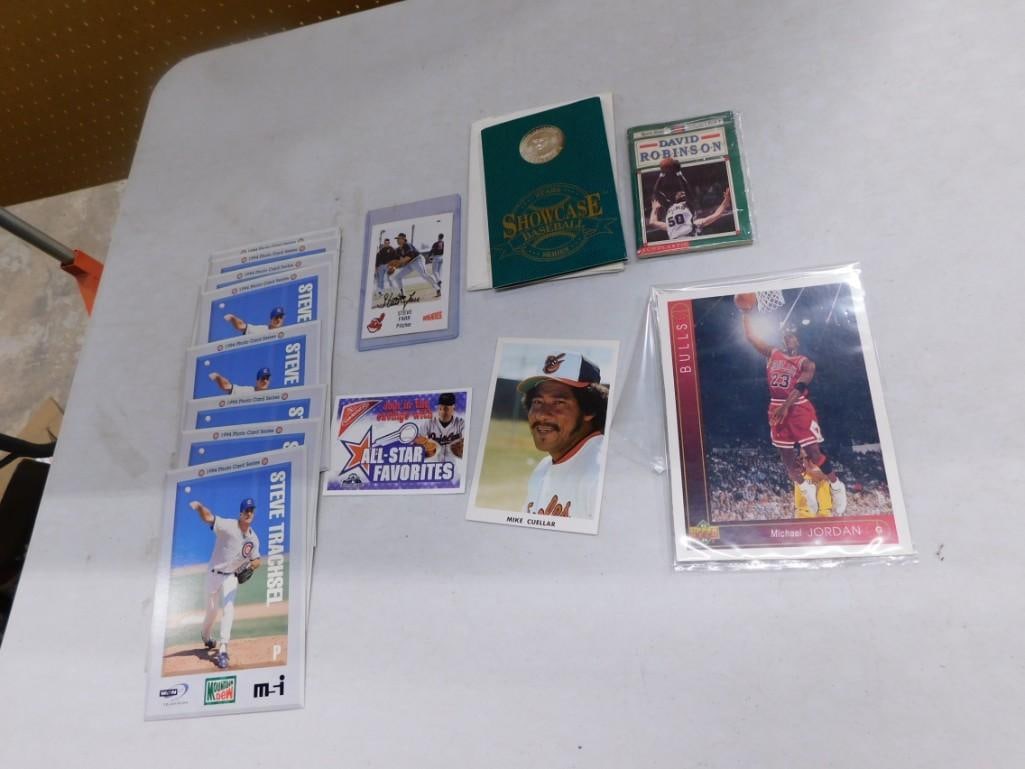Assorted Sports Cards including Michael Jordan, mike Cuellar, David Robinson, Steve Trachsel, etc. (1 of 3)