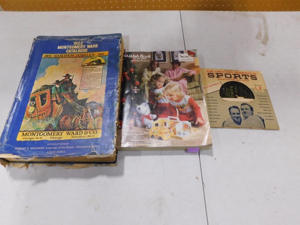 1980 Sears Wish Book Christmas Catalog, 1922 Montgomery Ward Reproduction Catalogue Book, (1 of 3)
