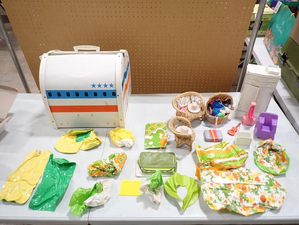 Vintage Barbie Accessories Lot incl Airline Parts and Inflatable Furniture, etc (1 of 10)