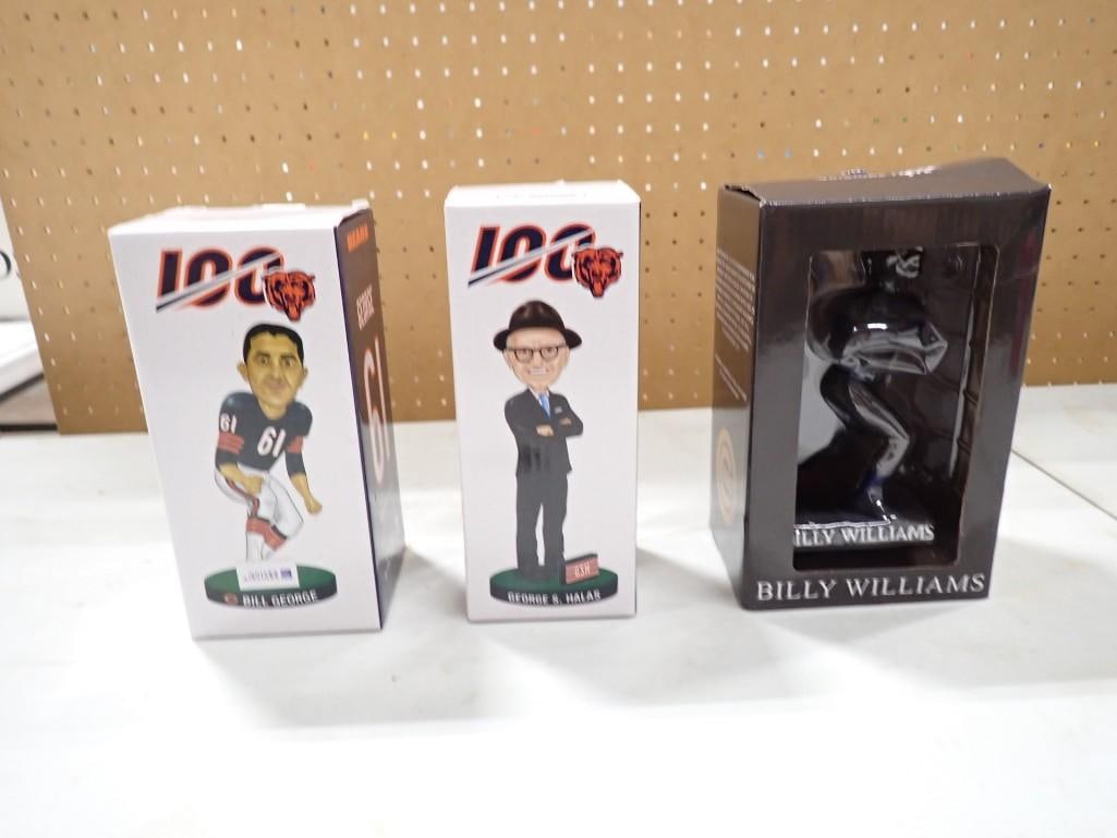 Sports Figurines including Billy Williams, Chicago Bears George Halas, Bill George in boxes (1 of 4)