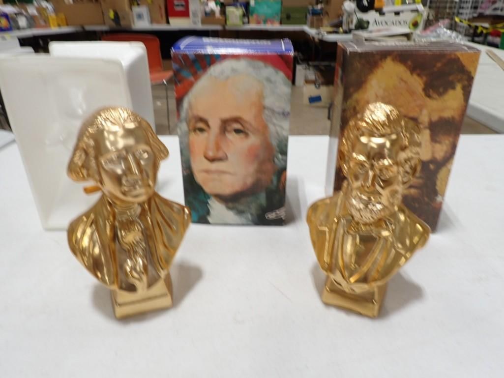 Avon George Washington and Abraham Lincoln Busts (1 of 4)