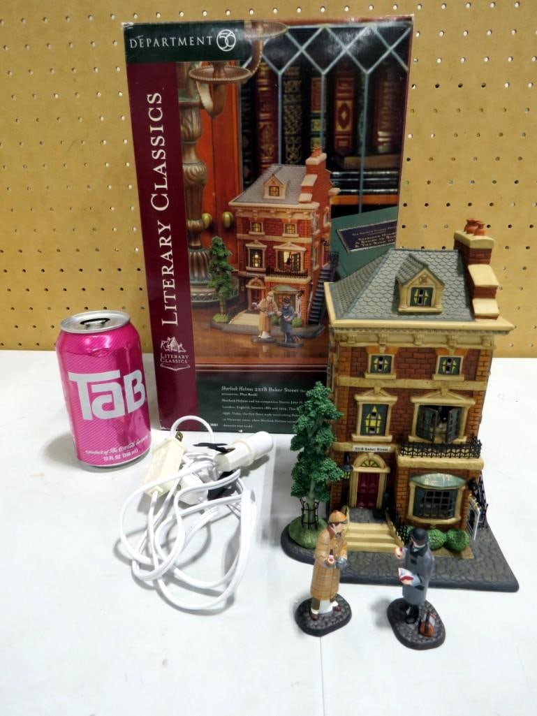 Dept 56 Literary Classics Sherlock Holmes 221B Baker Street Christmas Village Building (1 of 6)