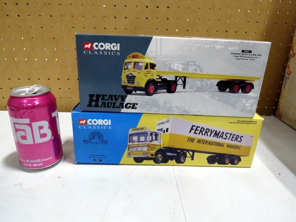Pair of Corgi Classics Trucks including 12801 Edward Beck & Sons Trailer and 21301 Ferrymasters (1 of 3)