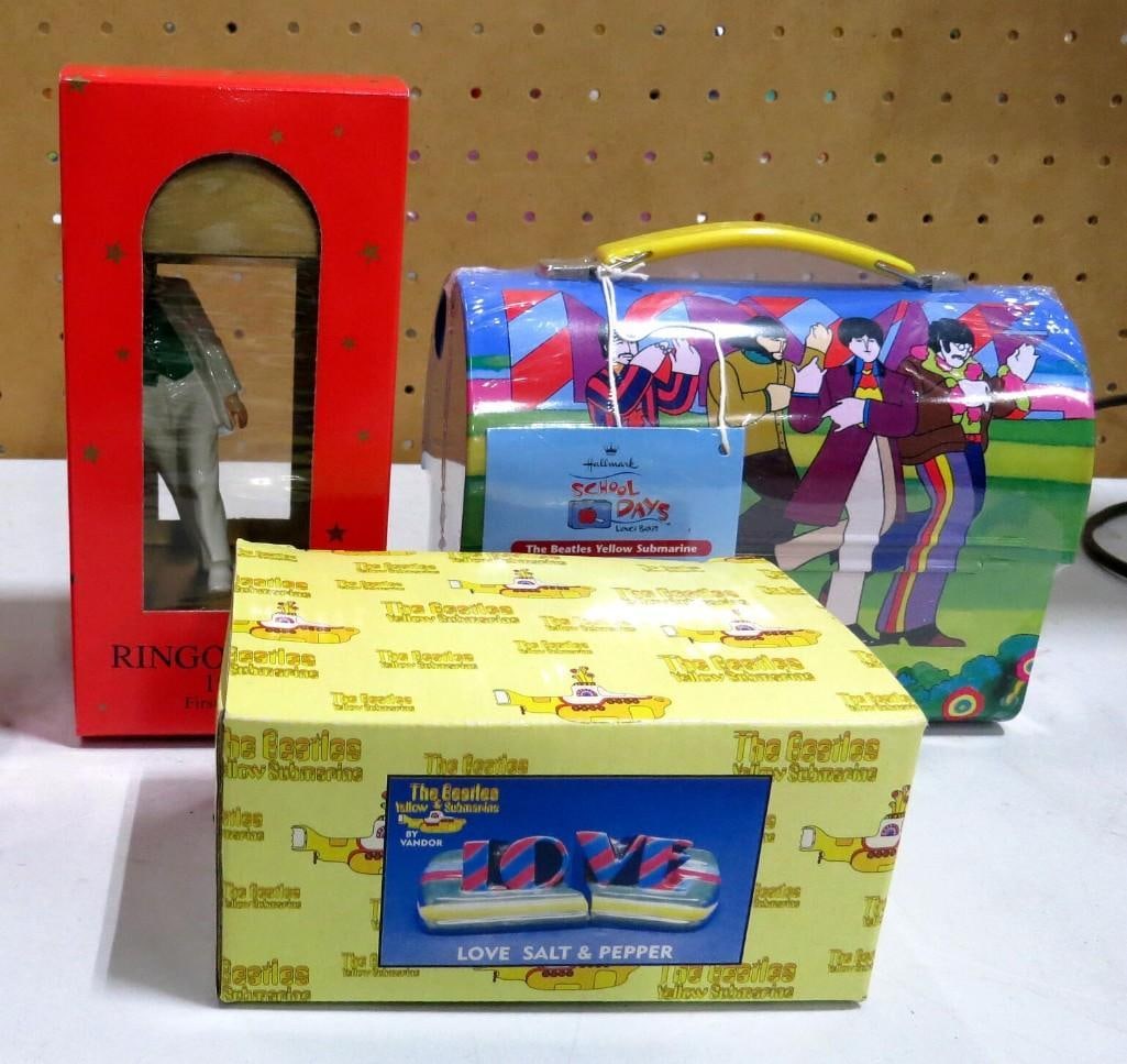 The Beatles Lot including Yellow Submarine Limited Edition Lunch Box, Ringo Starr Ornament, Vandor (1 of 10)