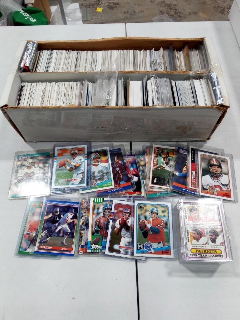 Assorted Football Cards, etc. Including Many in sleeves (1 of 3)