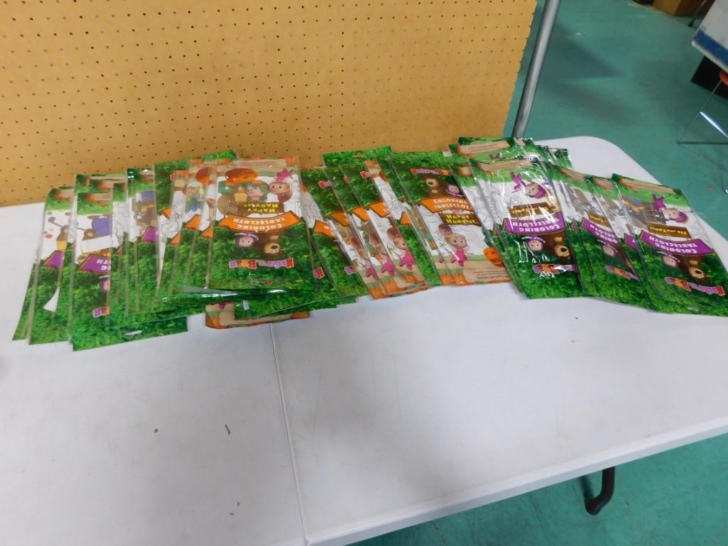 Large Lot of New in Package Masha and the Bear and Tee for Three Coloring Tablecloths: Large Lot of New in Package Masha and the Bear and Tee for Three Coloring Tablecloths . Great kids' party favors