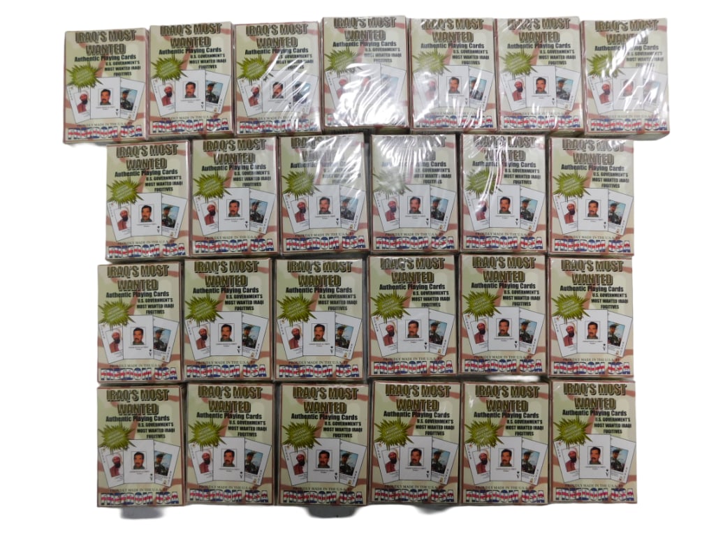 25 Iraq's Most Wanted Freedom USA Playing Card Decks New and Sealed: Lot of 25 New and Sealed Iraq's Most Wanted Freedom USA playing card decks