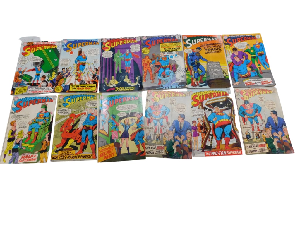 12 Superman Comic Books incl 10 Cent and 12 Cent Comics (1 of 6)