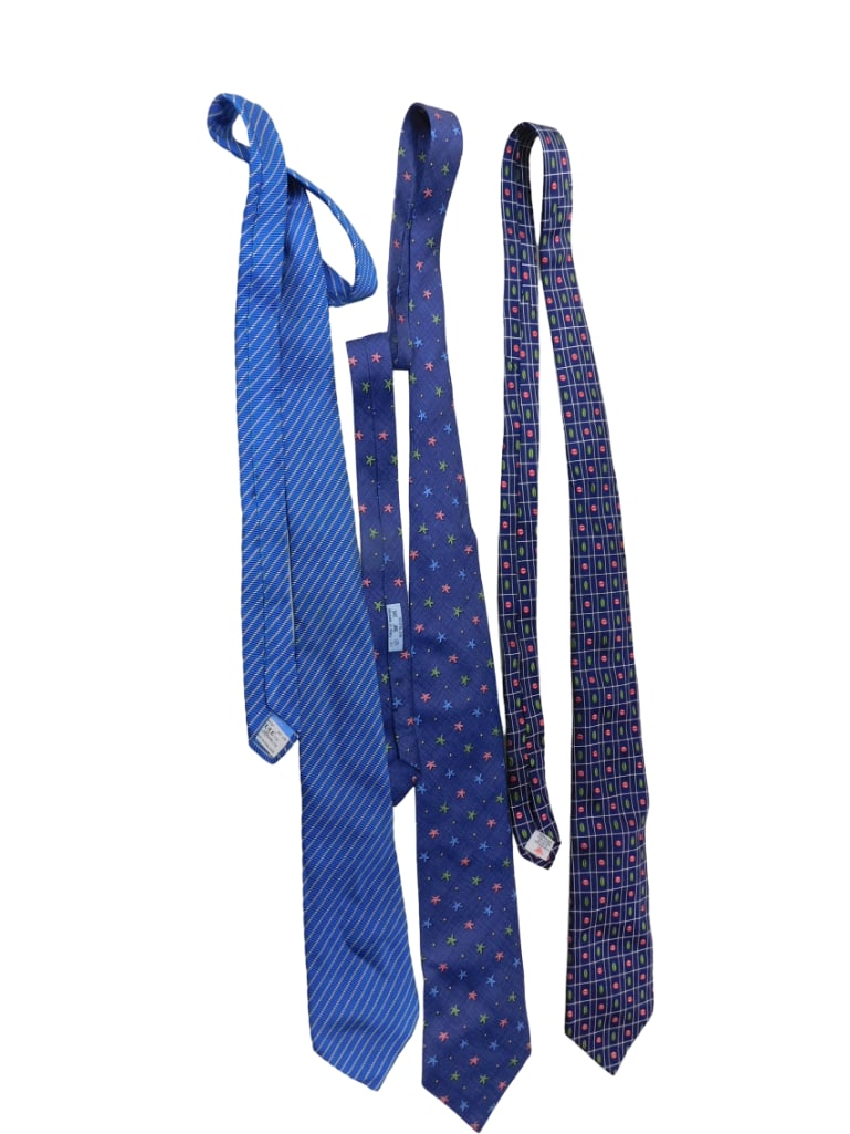 3 Designer Silk Neckties  Includes 1 Turnbull & Asser and 1 Dunhill (1 of 9)