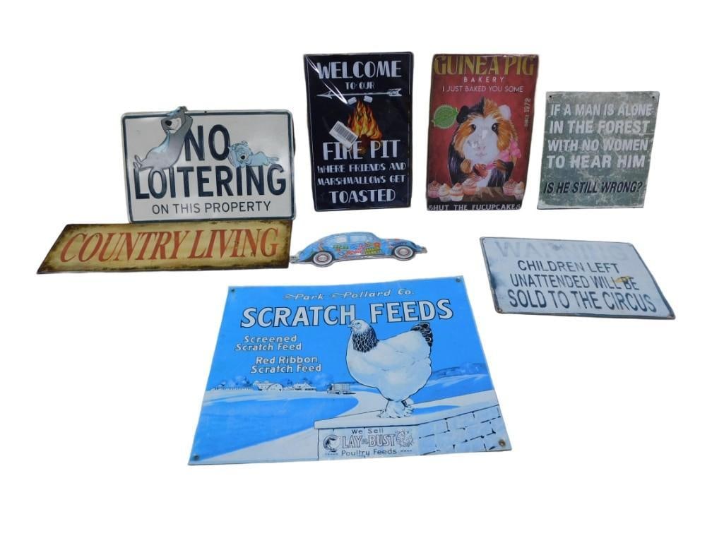Lot of assorted Wall hanging Signs including Yogi Bear, Humorous Novelty, etc. (1 of 4)
