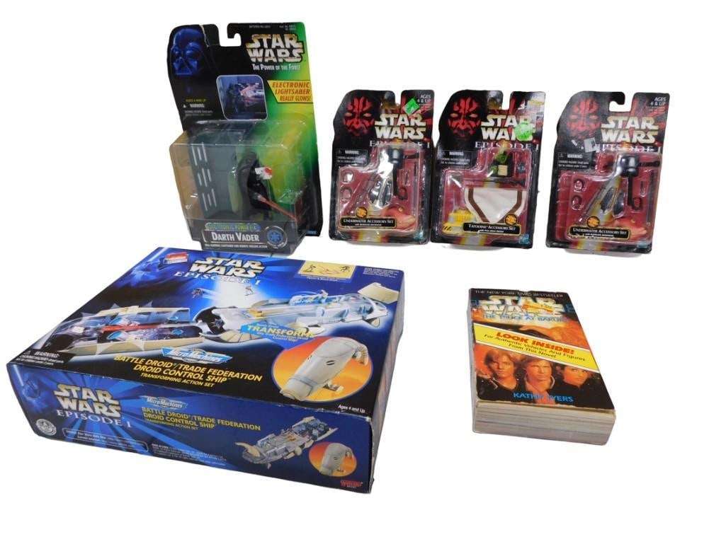 Star Wars Lot including New in Package Toys, Darth Vader, Truce at Bakura Book, Accessory Sets, etc. (1 of 4)