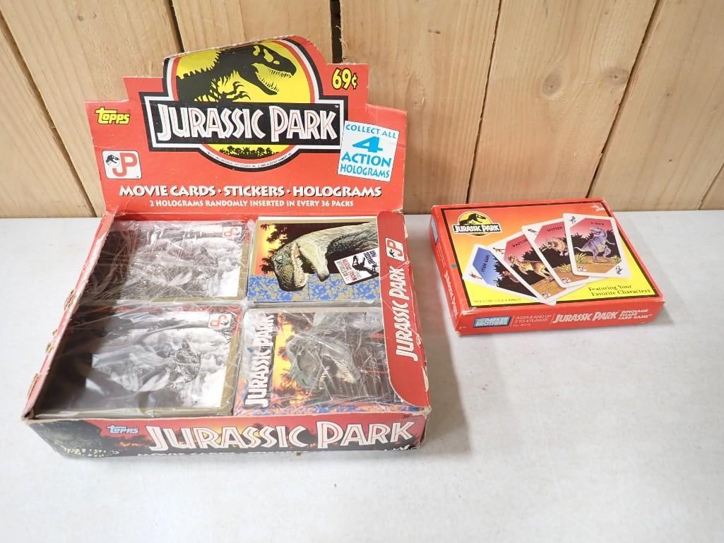 Vintage Topps Jurassic Park Trading Cards, Parker Brothers Card Game (1 of 4)