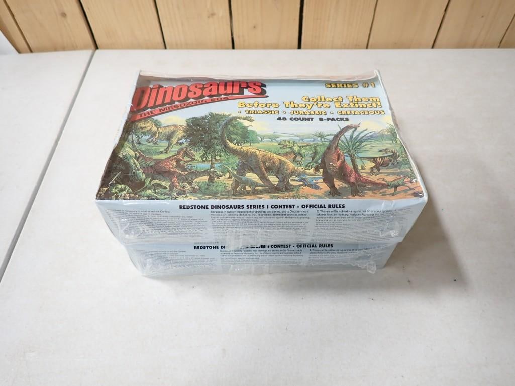 Two Sealed Dinosaurs Trading Cards Boxes - each with 8 packs of 48 cards - Series #1 (1 of 5)