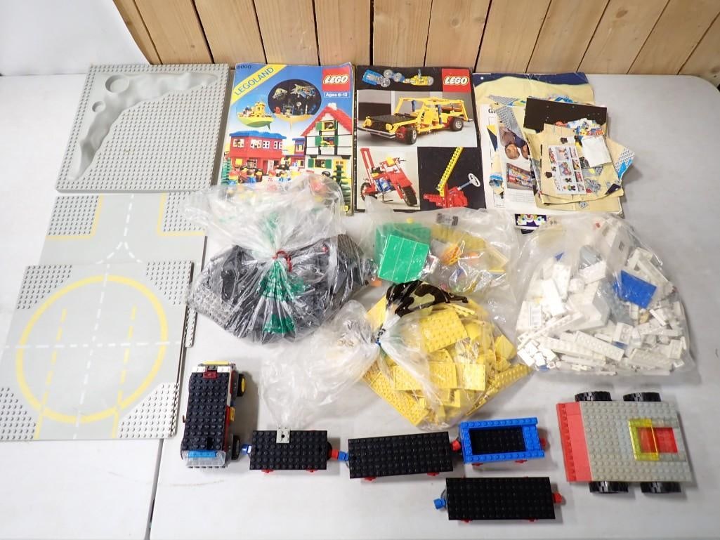 Lego Lot including Pieces, Base Plates, Cars, Manuals, etc. (1 of 8)