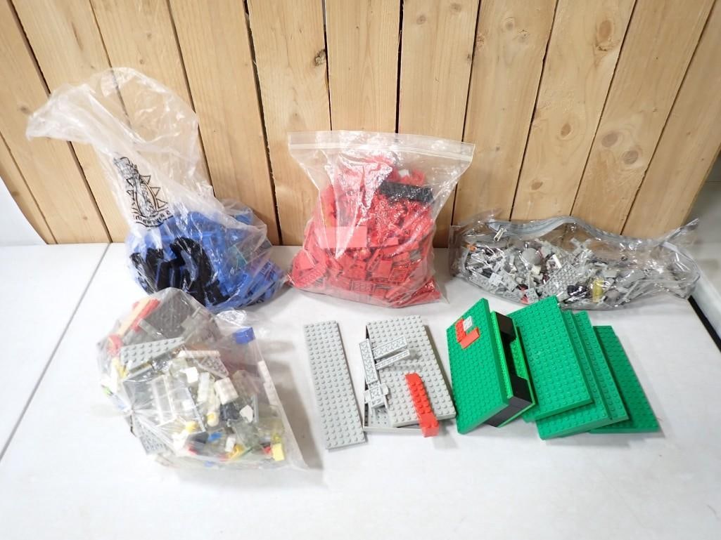Assorted Lego Lot including many pieces, base plates, etc.  May include other brands as well (1 of 6)