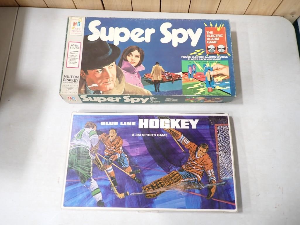 Vintage Game Lot including Blue Line Hockey and Milton Bradley Super Spy: Vintage Game Lot including Blue Line Hockey and Milton Bradley Super Spy - comes with everything as shown