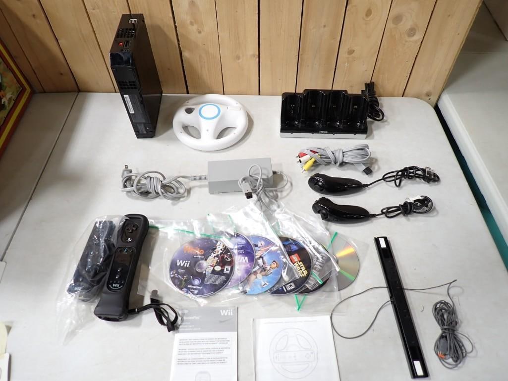 Nintendo Wii Lot including System, Some Games, Nunchucks, Charger, Controllers, cords, etc. (1 of 7)