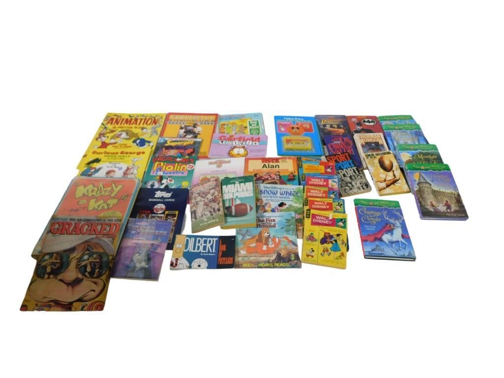 Assorted Books, Magazines, etc. Mostly for Kids.  Including Cracked, Sports, Dilbert, Walt Disney, B (1 of 4)