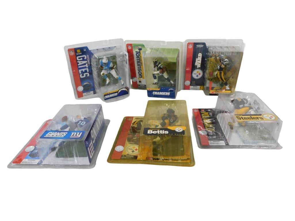 Lot of NFL McFarlane Action Figures - 6 of them new in package (1 of 4)